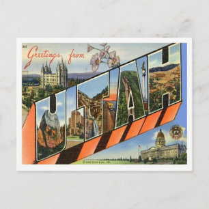 Cartão Postal Saudações De Utah Dos Estados Unidos