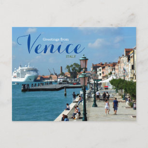 Cartão Postal Saudações de Veneza Itália Postcard de Cruzeiro