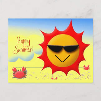 Cartão Postal Saudações de Verão