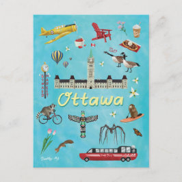 Cartão Postal Saudações de Verão de Ottawa Canadá