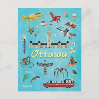 Cartão Postal Saudações de Verão de Ottawa Canadá
