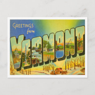 Cartão Postal Saudações De Vermont