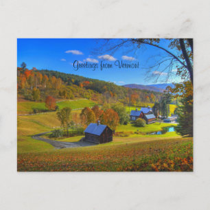 Cartão Postal Saudações de Vermont, fotografia paisagística,