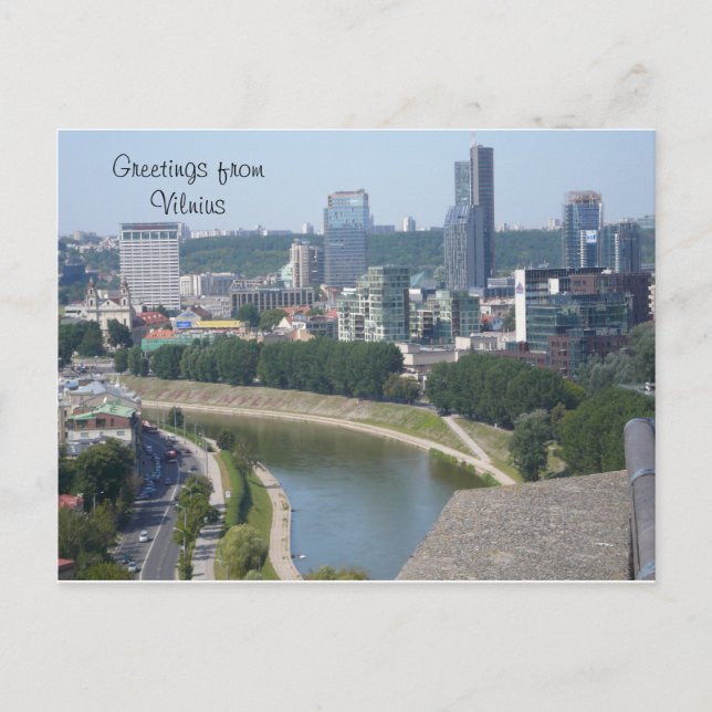 Cartão Postal Saudações de Vilnius (Frente)
