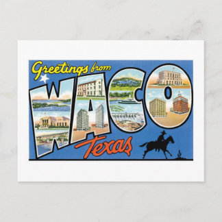 Cartão Postal Saudações de Waco, Texas