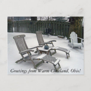 Cartão Postal Saudações de Warm Cleveland Ohio