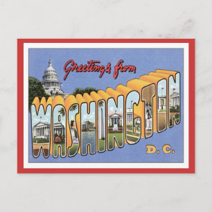 Cartão Postal Saudações De Washington, D.C. EUA