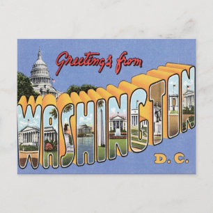 Cartão Postal Saudações De Washington, D.C. EUA