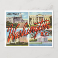 Saudações de Washington, D. C. Viagens vintage