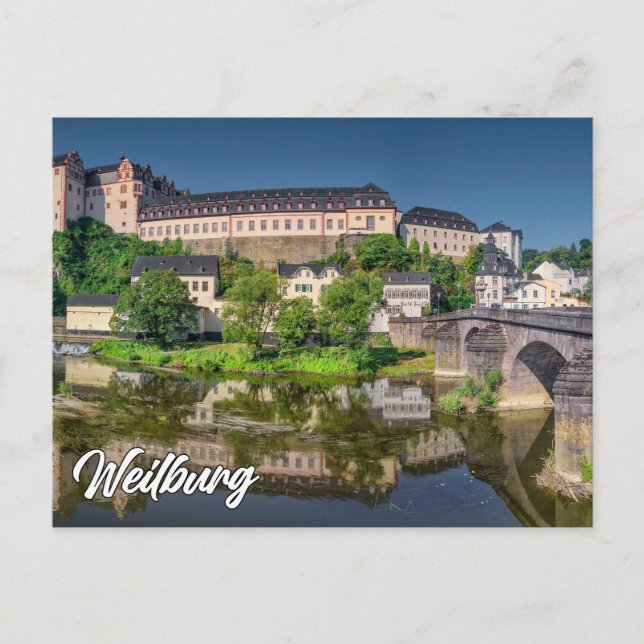 Cartão Postal Saudações de Weilburg, Alemanha (Frente)