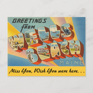 Cartão Postal Saudações de Wells Beach