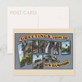 Cartão Postal Saudações de White Mountains New Hampshire