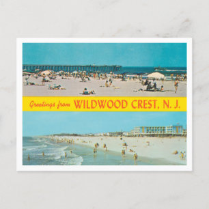 Cartão Postal Saudações de Wildwood Crest, Viagem de Nova Jersey