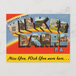 Cartão Postal Saudações de Wilkes Barre