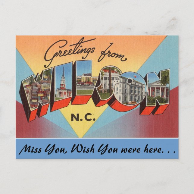 Cartão Postal Saudações de Wilson (Frente)