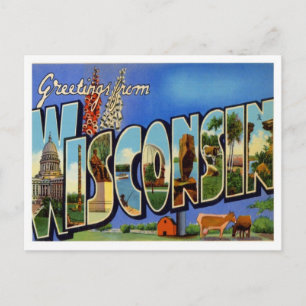 Cartão Postal Saudações De Wisconsin