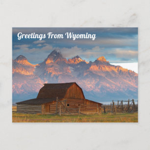 Cartão Postal Saudações de Wyoming