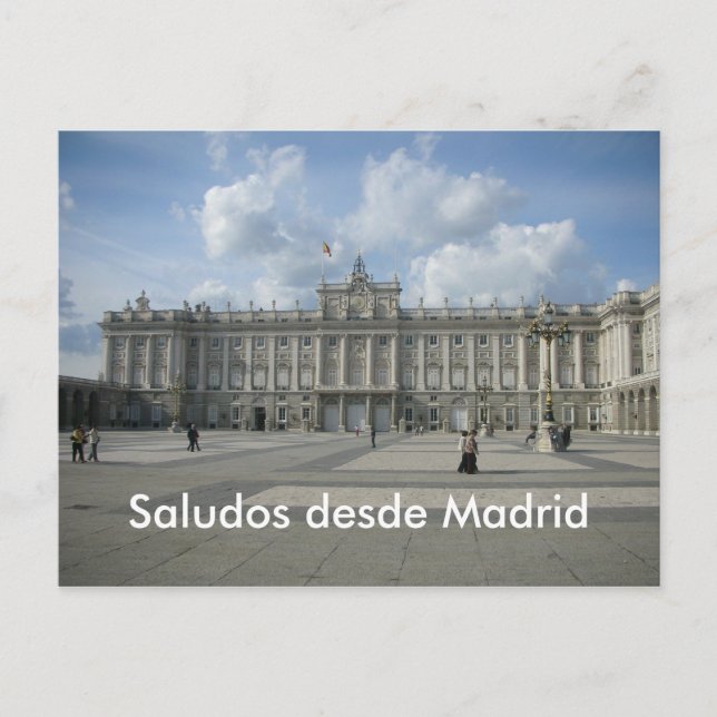 Cartão Postal Saudações desde Madrid (Frente)