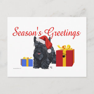 Cartão Postal Saudações divertidas do Scottish Terrier