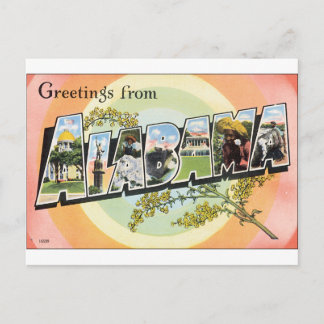 Cartão Postal Saudações do Alabama!