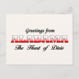 Cartão Postal Saudações do Alabama