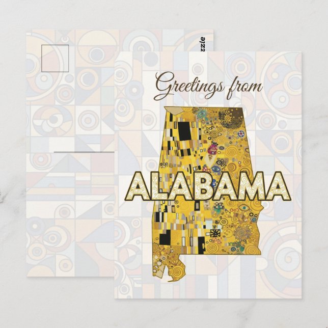 Cartão Postal Saudações do Alabama Vertical (Frente/Verso)