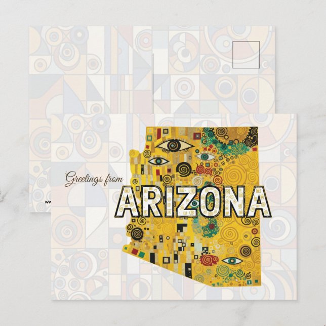 Cartão Postal Saudações do Arizona (Frente/Verso)