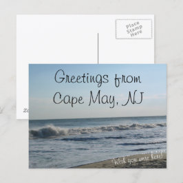 Cartão Postal Saudações do Cabo de maio, NJ