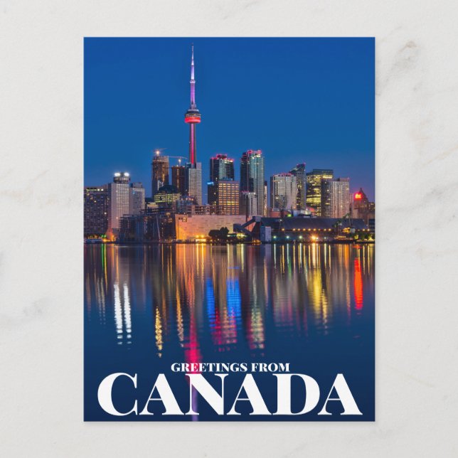 Cartão Postal Saudações do Canadá (Frente)