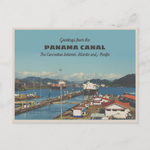 Cartão Postal Saudações do Canal do Panamá