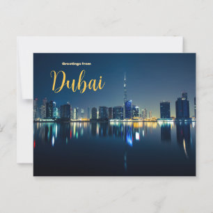 Cartão Postal Saudações do Cartão-Postal da Cidade de Dubai, Sce