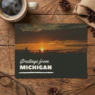 Cartão Postal Saudações Do Cartão-Postal Michigan