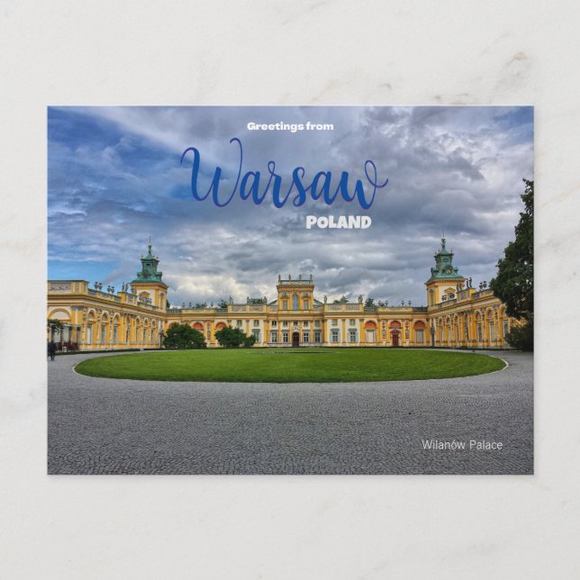 Cartão Postal Saudações do Cartão-postal Polônia de Varsóvia (Frente)