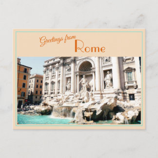 Cartão Postal Saudações Do Cartão-Postal Trevi Fountain