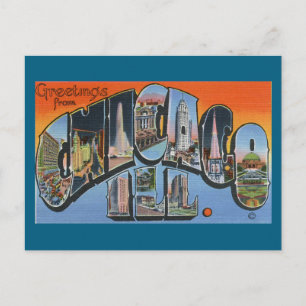 Cartão Postal Saudações do Cartão-postal Viagem de Chicago