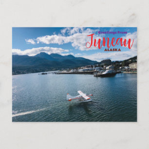 Cartão Postal Saudações do Cartaz Cênico de Juneau Alaska