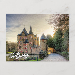Cartão Postal Saudações do Castelo de Satzvey, Alemanha