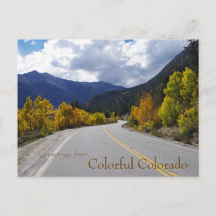 Cartão Postal Saudações do Colorado Colorido