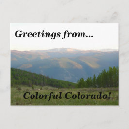 Cartão Postal Saudações do Colorful Colorado! Cordilheira