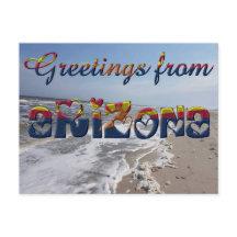 Saudações do Estado Arizona Flag Hearts EUA