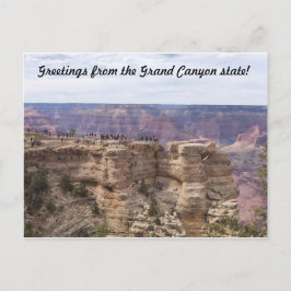 Cartão Postal Saudações do estado do Grand Canyon