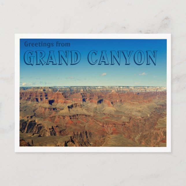 Cartão Postal Saudações do Grand Canyon (Frente)