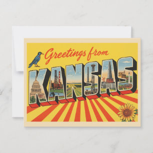 Cartão Postal Saudações do Kansas, Wichita