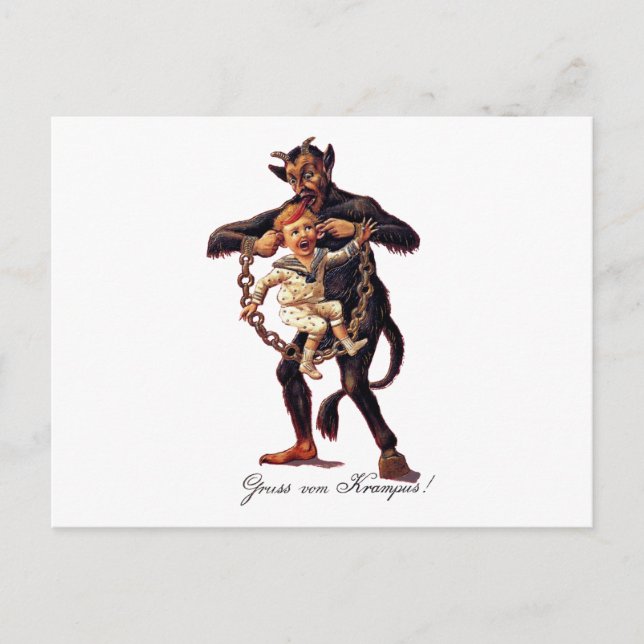 Cartão Postal Saudações do Krampus (Frente)