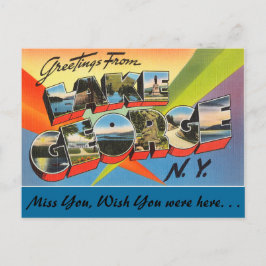 Cartão Postal Saudações do Lago George