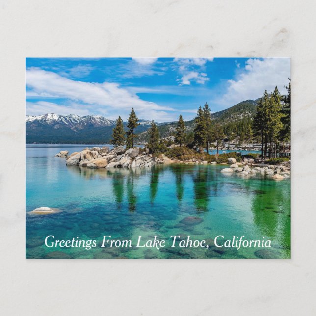Cartão Postal Saudações do Lago Tahoe, Califórnia (Frente)
