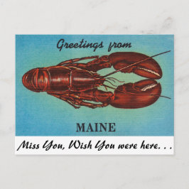 Cartão Postal Saudações do Maine