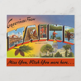 Cartão Postal Saudações do Maine