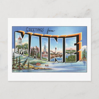Cartão Postal Saudações do Maine