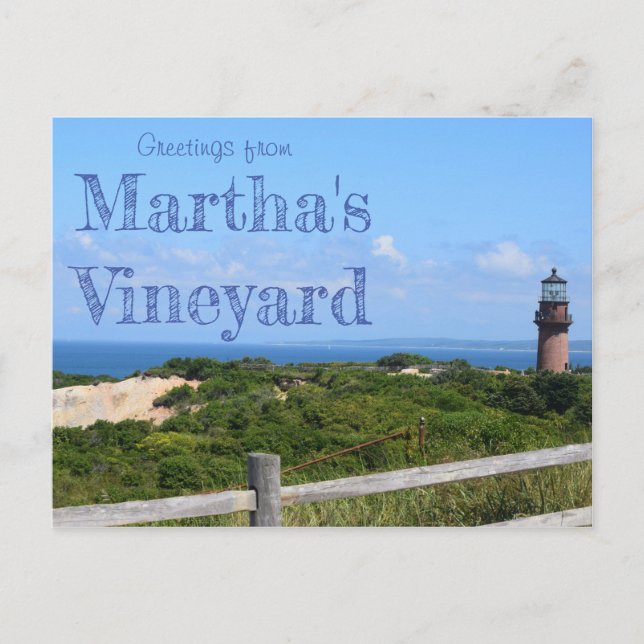 Cartão Postal Saudações do Martha's Vineyard Postcard (Frente)